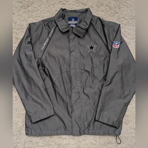 Reebok Vintage Gray NFL Dallas Cowboys On Field Windbreaker Jacket